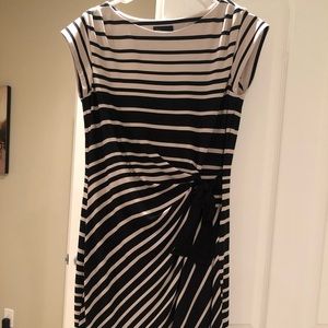 Ann Taylor Tan and Black Striped Dress